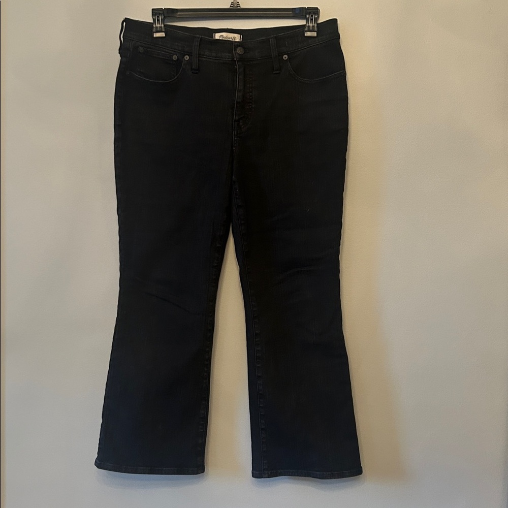 Madewell Mid-Rise Kick Out Jeans, Black, Size 32